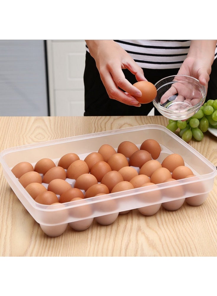 34 Cups Egg Container with Lid,Covered Egg Holders for 34 Eggs,Large capacity Eggs Food Storage Organizer - Stackable Egg Holder Dispenser,Clear plastic Decorative Crate - Image 5